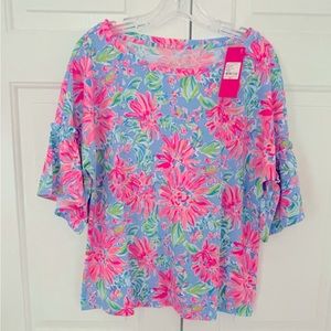Lilly Pulitzer Ziva Top. Size:L. With a tag.